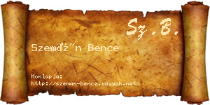 Szemán Bence névjegykártya